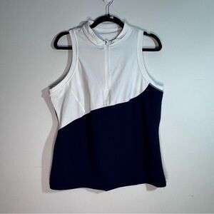 Sweaty Betty Grand Slam Tennis Tank XXL Half Zip Colorblock Athletic Top